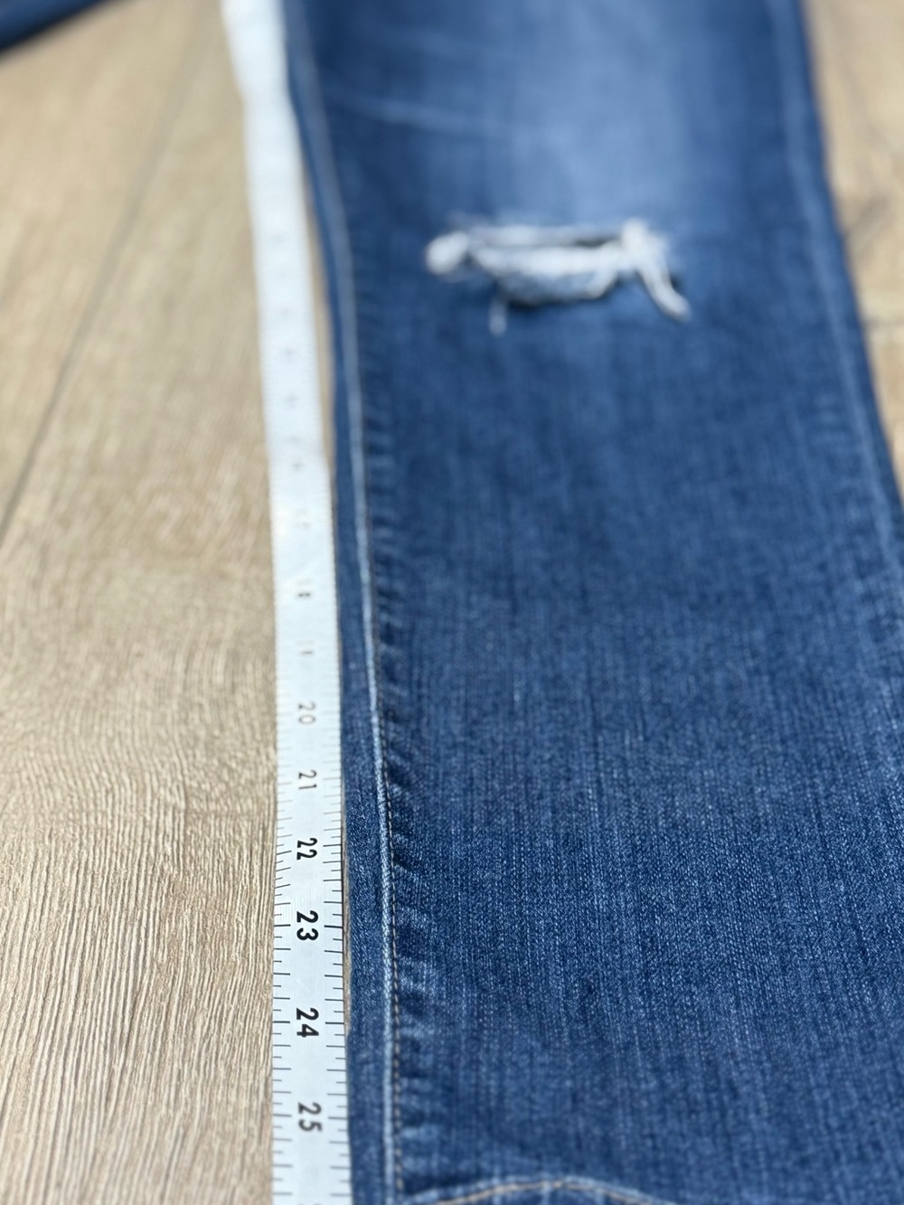 AG Stevie Straight Leg Jeans High Rise Distressed Ankle Blue Wash Size 28 - Picture 11 of 15
